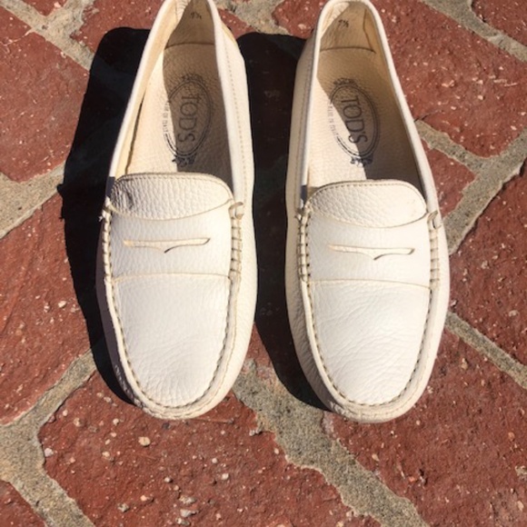 TODS White Gommino Driving Moccasin 7.5 M - Picture 7 of 12